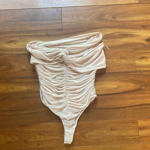 ASTR The Label twisted off the shoulder bodysuit